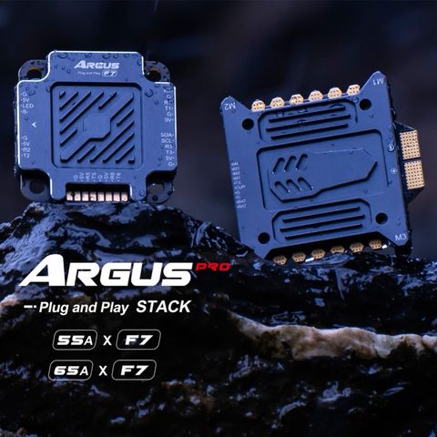 Argus FPV Racing Stack Pro Version F7 Flight Controller and 4In1 ESC 55A 65A CNC Aluminum Housing 30x30