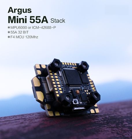 Drone Parts Argus FPV Racing Stack With 55A 32Bit 4 in 1 ESC Mini Flight Controller F4 MCU 120MHz Gyro MPU6000 42688P 20x20
