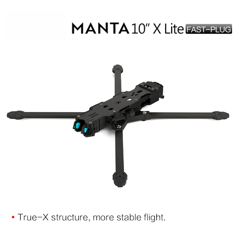 MANTA 10 Inch True X Lite FPV Drone Frame T700 Carbon Lightweight Structure for 6S Long Range Cinematic Flight Build